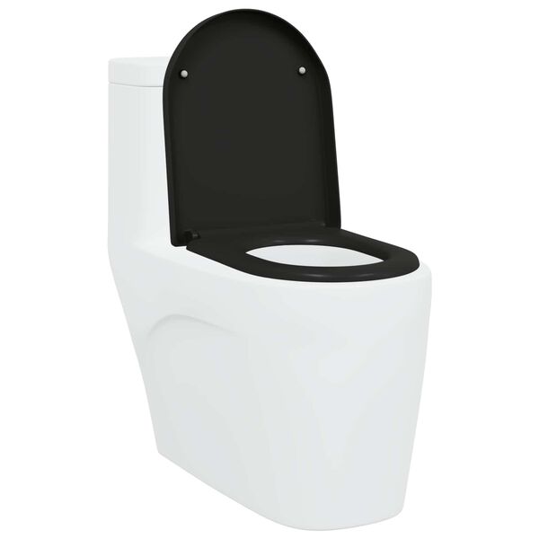 vidaXL WC sete Svartur 49 x 36 x 4 cm Duroplast