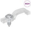 vidaXL LED Strip Clips 12 pcs Gegns&aelig;tt 23,8 x 7,3 x 4,3 mm