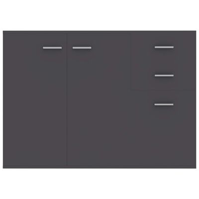 800695 vidaXL Sideboard Grey 105x30x75 cm Chipboard