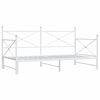 vidaXL Daybed me&eth; r&uacute;llu &aacute;n d&yacute;nu Hv&iacute;tt 100x190 cm St&aacute;l