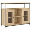 vidaXL Skenkur Sonoma Eik 100x35x80 cm Samsettur Vi&eth;ur