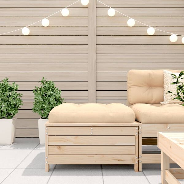 vidaXL F&oacute;taskemill fyrir Gar&eth;inn 62x63,5x32 cm Gegnheil Fura