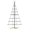 vidaXL J&oacute;lar bumbling tr&eacute; me&eth; standi Svartur 180,5 cm St&aacute;l