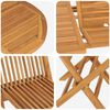 vidaXL Garður borðsett 5 pcs Brúnn Solid teak viður