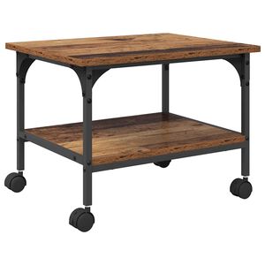 vidaXL Prentara standur Gamall vi&eth;ur 50 x 40 x 38 cm Samsettur vi&eth;ur