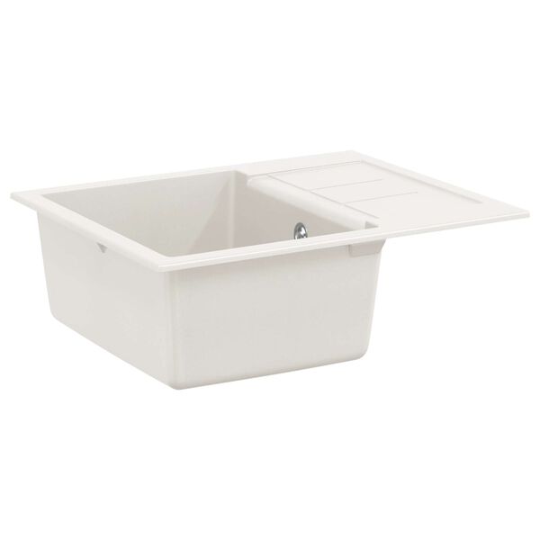 vidaXL Sk&aacute;l Hv&iacute;tt 620 x 500 mm 80% Kvars og 20% Har&eth;v&ouml;rur