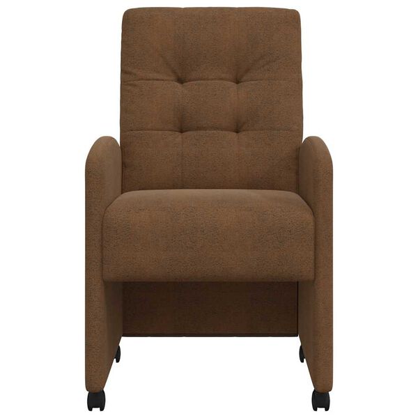 vidaXL Matsalur st&oacute;lar me&eth; hj&oacute;lum 2 pcs Br&uacute;nn 58 x 67 x 97 cm