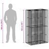 vidaXL Gabion h&aelig;kka&eth; r&uacute;m Silfur 90 x 50 x 150 cm Galvaniserad st&aacute;l