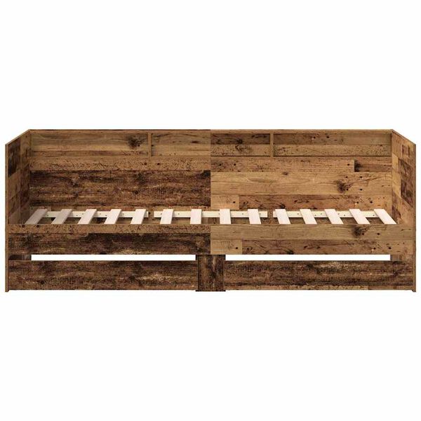 vidaXL Dey&eth;faram me&eth; sk&uacute;ffu Gamall vi&eth;ur 100 x 200 cm Samsettur vi&eth;ur