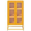 vidaXL Highboard Mustard Yellow 68x39x123 cm Stál