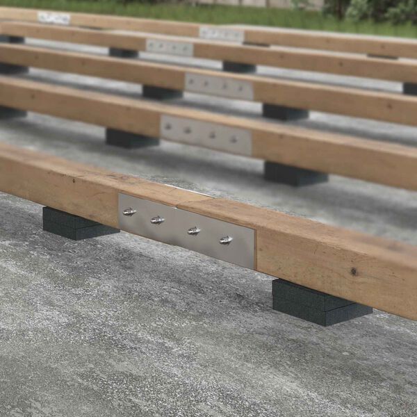 vidaXL G&uacute;mm&iacute;grj&oacute;t palla pad Svart 9 x 9 x 2 cm G&uacute;mm&iacute;