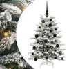 vidaXL Gervi hengdu j&oacute;latr&eacute; Me&eth; LED r&aelig;ma lj&oacute;sum Hv&iacute;tt 120 cm PE og PVC