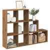 vidaXL B&oacute;kahilla Skilr&uacute;m 3-h&aelig;&eth;a Listamannseik 137,5x29x103,5 cm