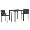 vidaXL Utandyra h&uacute;sgagna sett 3 pcs Svartur og Anthracite Vefna&eth;ur