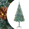 vidaXL Gervi j&oacute;latr&eacute; me&eth; 300 LED me&eth; standi Gr&aelig;nn 180 cm PVC og St&aacute;l