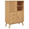 vidaXL Skenkur "OLDEN" Br&uacute;nn 85x43x125 cm Gegnheil Fura