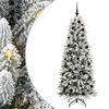 vidaXL Gervi j&oacute;latr&eacute; me&eth; 300 LED Hv&iacute;tt 180 cm PVC, Plast, St&aacute;l og PE
