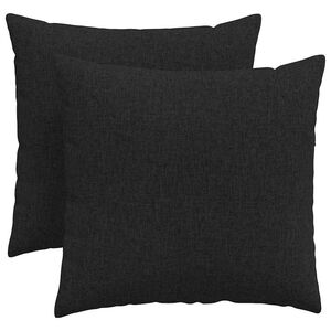 vidaXL S&oacute;fap&uacute;&eth;ar 2 pcs Svartur 45 x 45 cm d&uacute;kur