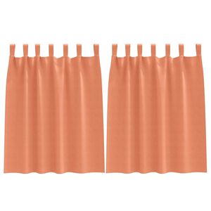 vidaXL Svartgard&iacute;nur me&eth; hringjum 2 pcs terracotta 140 x 140 cm