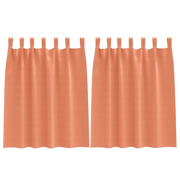 vidaXL Svartgard&iacute;nur me&eth; hringjum 2 pcs terracotta 140 x 140 cm