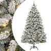 vidaXL Gervi j&oacute;latr&eacute; me&eth; 300 LED Gr&aelig;nn og hv&iacute;tur 270 cm PVC og m&aacute;lmur