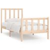 vidaXL R&uacute;mgrind Gegnheill Vi&eth;ur 90x190 cm Einbrei&eth;