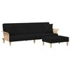 vidaXL 2ja s&aelig;ta svefns&oacute;fi me&eth; p&uacute;&eth;um og f&oacute;tskemmli Black Velvet