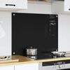 vidaXL Eldhús Backsplash Svartur 80 x 60 cm hertuð gler