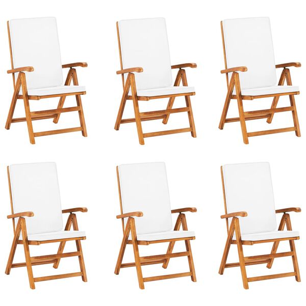 vidaXL 7 Parta Gar&eth;bor&eth;stofusett me&eth; Sessum Gegnheill Tekkvi&eth;ur