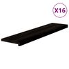 vidaXL Stigatr&eacute; 16 stk D&ouml;kkbr&uacute;nt 110x25x2 cm gegnheilvi&eth;ar Eik