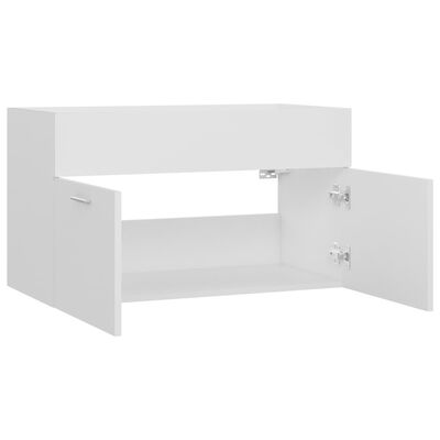 804656 vidaXL Sink Cabinet White 80x38,5x46 cm Chipboard