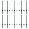 vidaXL Gir&eth;ingarp&oacute;stur 22 pcs Gr&aelig;nn 120 cm St&aacute;l