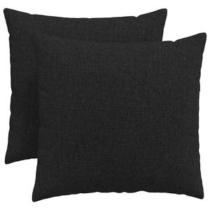 vidaXL S&oacute;fap&uacute;&eth;ar 2 pcs Svartur 50 x 50 cm d&uacute;kur