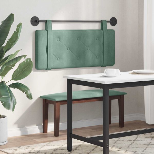 vidaXL Hengisk&aacute;li Vegghengt Sj&oacute;gr&aelig;nn 110 x 55 x 5 cm Flauel