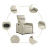 vidaXL Electric Recliner Chair Cream gervi le&eth;ur