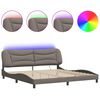 vidaXL R&uacute;mgrind me&eth; LED &aacute;n D&yacute;nu Hvar M&oacute;gr&aacute;tt 200x200 cm Efni