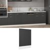 802556 vidaXL Dishwasher Panel “Lyon” Grey 45x3x67 cm Chipboard