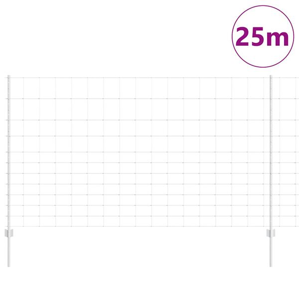 vidaXL Gir&eth;ing me&eth; p&oacute;st Silfur 1,4 x 25 m St&aacute;l