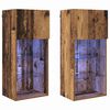 vidaXL Vegghengd sj&oacute;nvarpssk&aacute;pur 2 pcs Gamalt timbur 40,5 x 30 x 90 cm