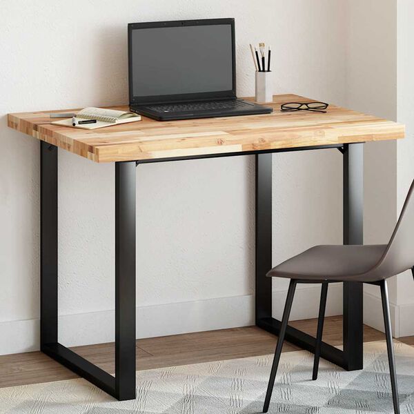 vidaXL Borðplata 100x80x4 cm Rétthyrnd Gegnheil Akasía