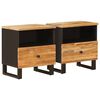 vidaXL R&uacute;mfatask&aacute;pur 2 pcs Br&uacute;nn 40 x 33 x 46 cm Hart mang&oacute;tr&eacute;