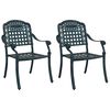 vidaXL Gar&eth;st&oacute;ll 2 pcs Gr&aelig;nn 55 x 56,5 x 91cm &Aacute;l