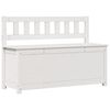 vidaXL Bekkur Hv&iacute;tur 110x41x76,5 cm Gegnheil Fura