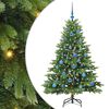 vidaXL Gervi j&oacute;latr&eacute; me&eth; 150 LED me&eth; standi Gr&aelig;nn 150 cm PE og PVC
