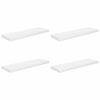 vidaXL Vegghengdar Hillur 4 stk. H&aacute;glans Hv&iacute;tar 80x23,5x3,8 cm MDF
