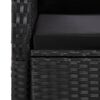 vidaXL 7 Hluta Gar&eth;bor&eth;stofusett me&eth; Sessum Svart P&oacute;l&yacute;rattan