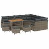 vidaXL Gar&eth;s&oacute;fa sett me&eth; p&uacute;&eth;i me&eth; geymslu 13 pcs Gr&aacute;r