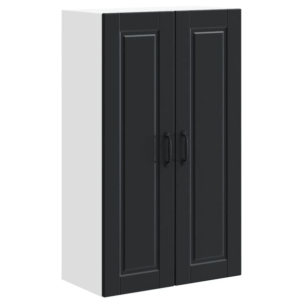 vidaXL Eldhús skápur með hurð Svartur 60 x 31 x 100 cm Samsettur viður