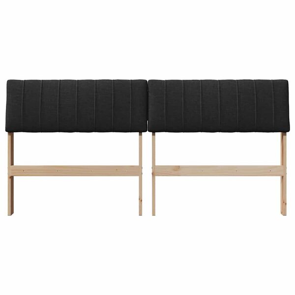 vidaXL B&oacute;lstru&eth; r&uacute;mgafl Svartur 150 cm Solid furuhikk