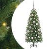 vidaXL Gervi j&oacute;latr&eacute; me&eth; 150 LED me&eth; standi Gr&aelig;nn 120 cm PE og PVC
